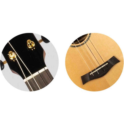 Flight Aurora Baritone EQ-A Elektrisch-Akoestische Baritone Ukulele met Solid Spruce Top, Rosewood Body en C1U Pickup