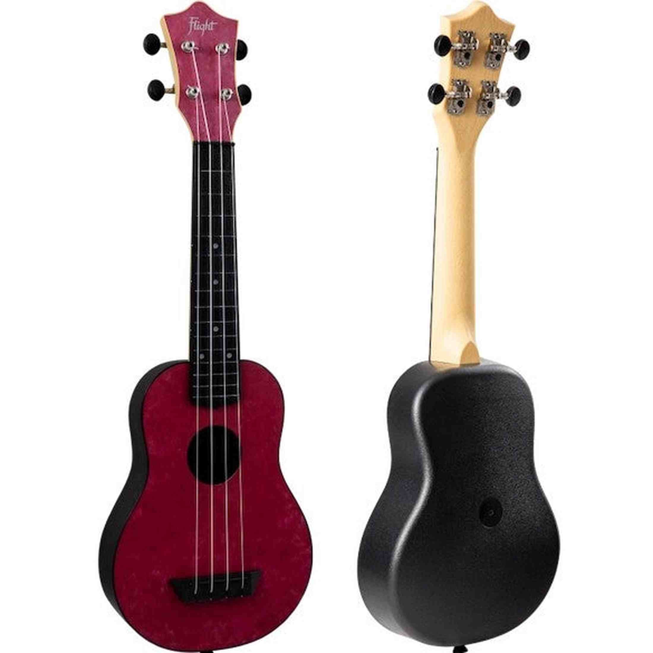 Flight TUS-65 RUBY Soprano Ukulele met Linden Top, ABS Body en Ruby Red Afwerking