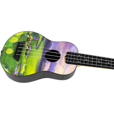Flight TUS-40 VIEW Soprano Ukulele met Linden Top, ABS Body en Nature View Print