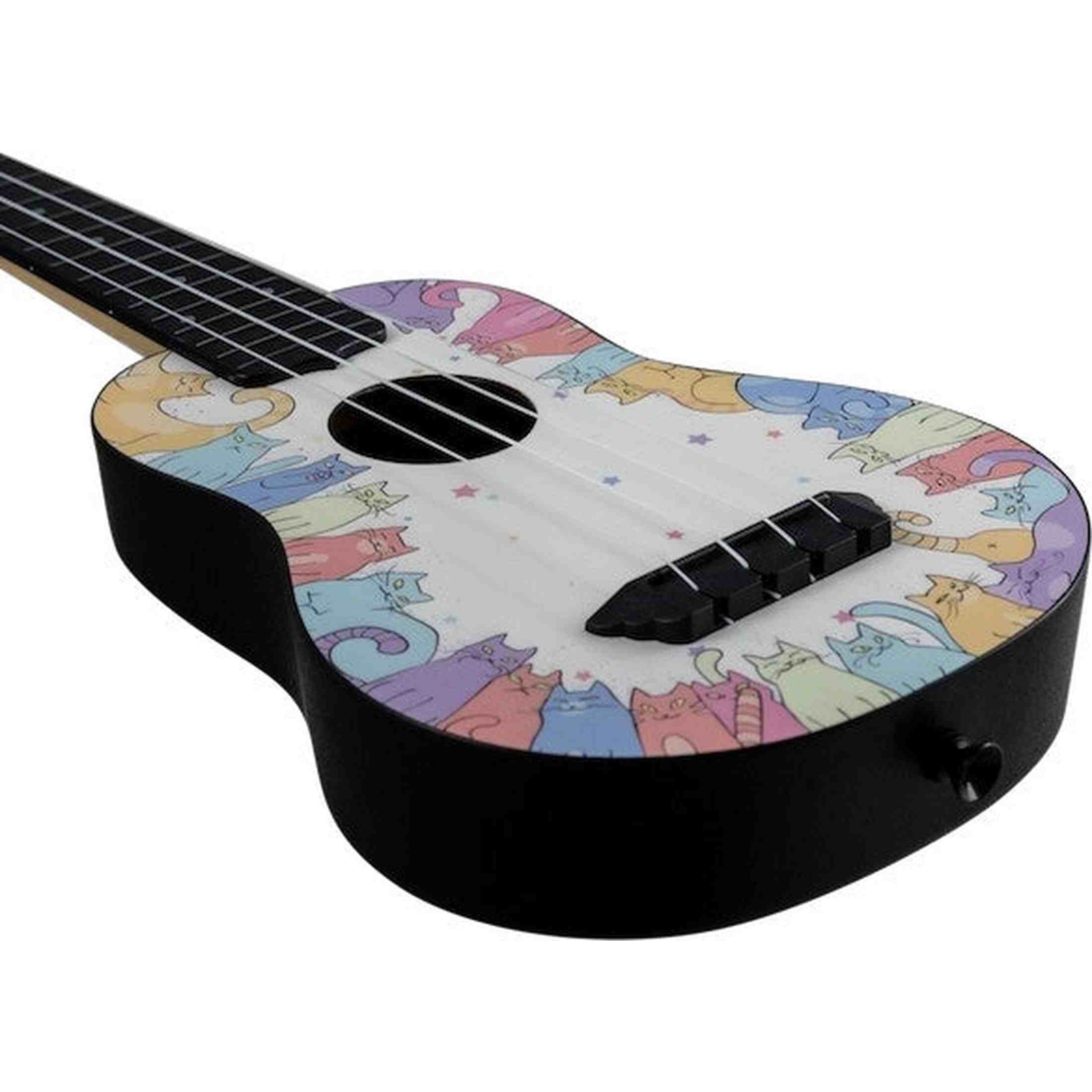 Flight TUS40 Kitty Travel Ukulele Soprano met Linden Top en ABS Body