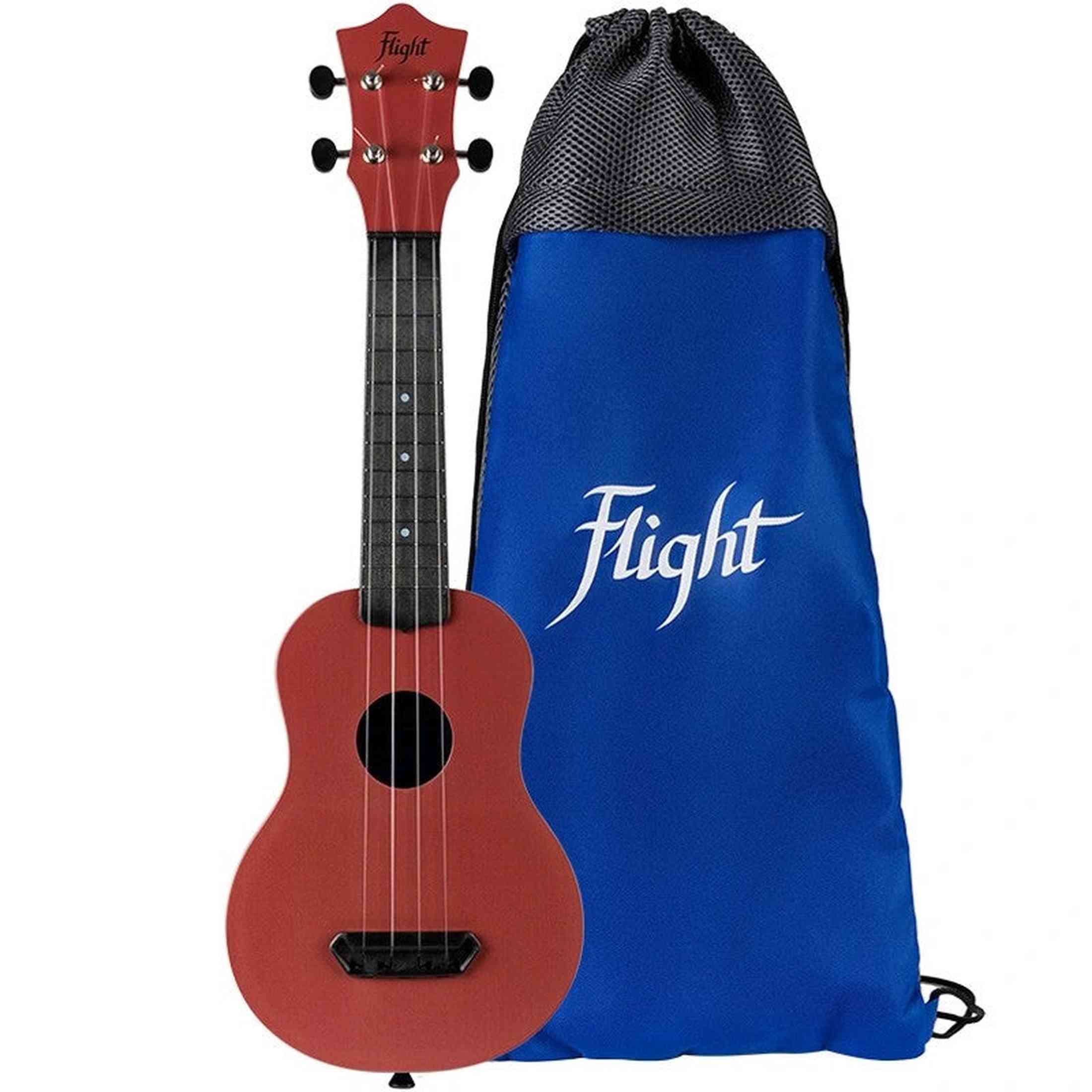 Flight UTS-35 TERRACOTE Ultra Travel Soprano Ukulele met Polycarbonate Body en Fluorocarbon Snaren
