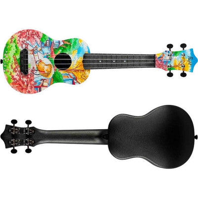 Flight UTS-42 FAT CAT Ultra Travel Soprano Ukulele met Polycarbonate Body en Fluorocarbon Snaren