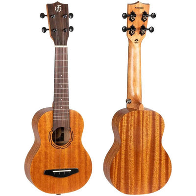 Flight NUS500 Soprano Ukulele met Solid Mahogany Top, Rosewood Toets en D’Addario EJ87 Snaren