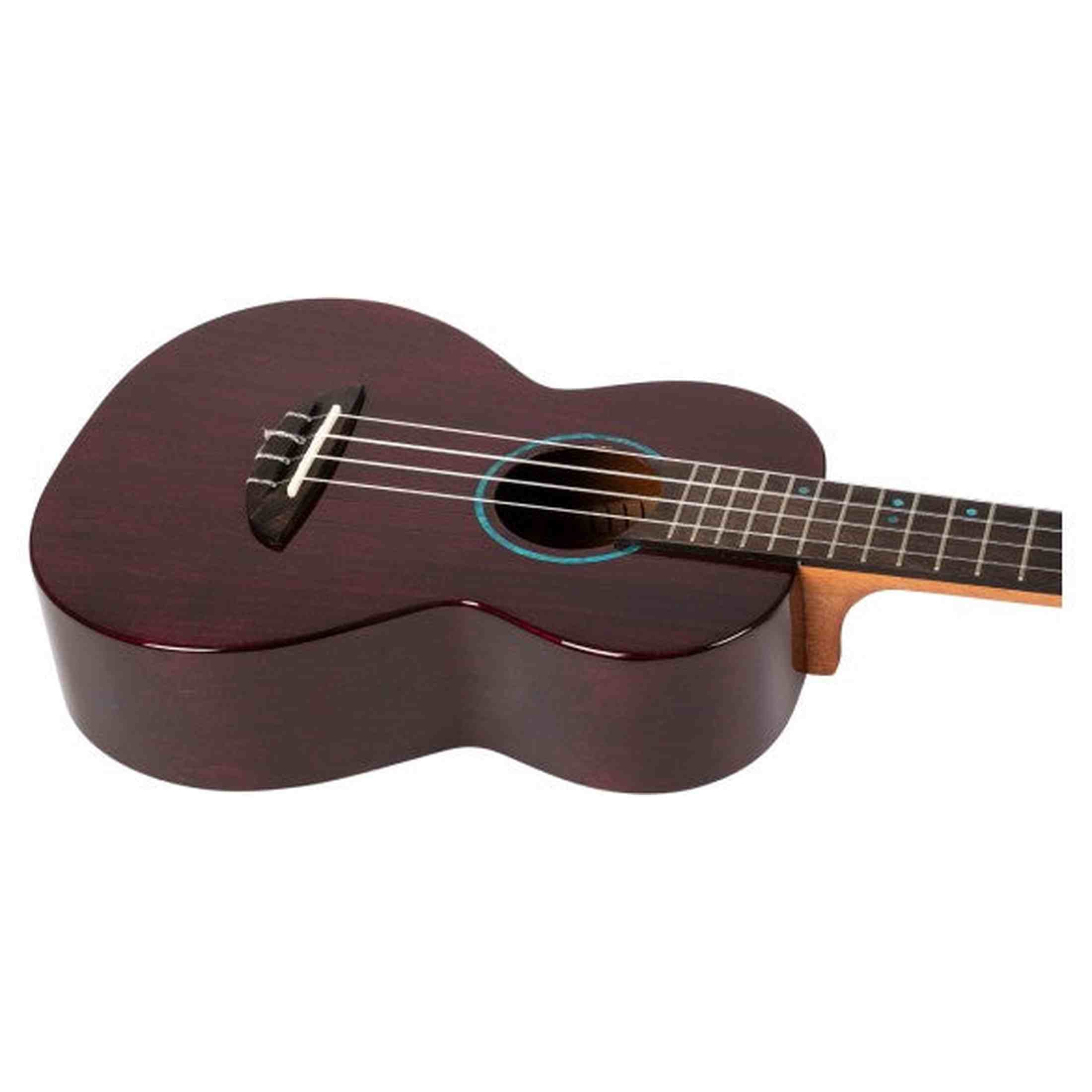 Flight Iris Tinta Tenor TPP Ukulele met All Solid Mahogany Body, Rosewood Toets en Fluorocarbon Snaren, Transparent Purple
