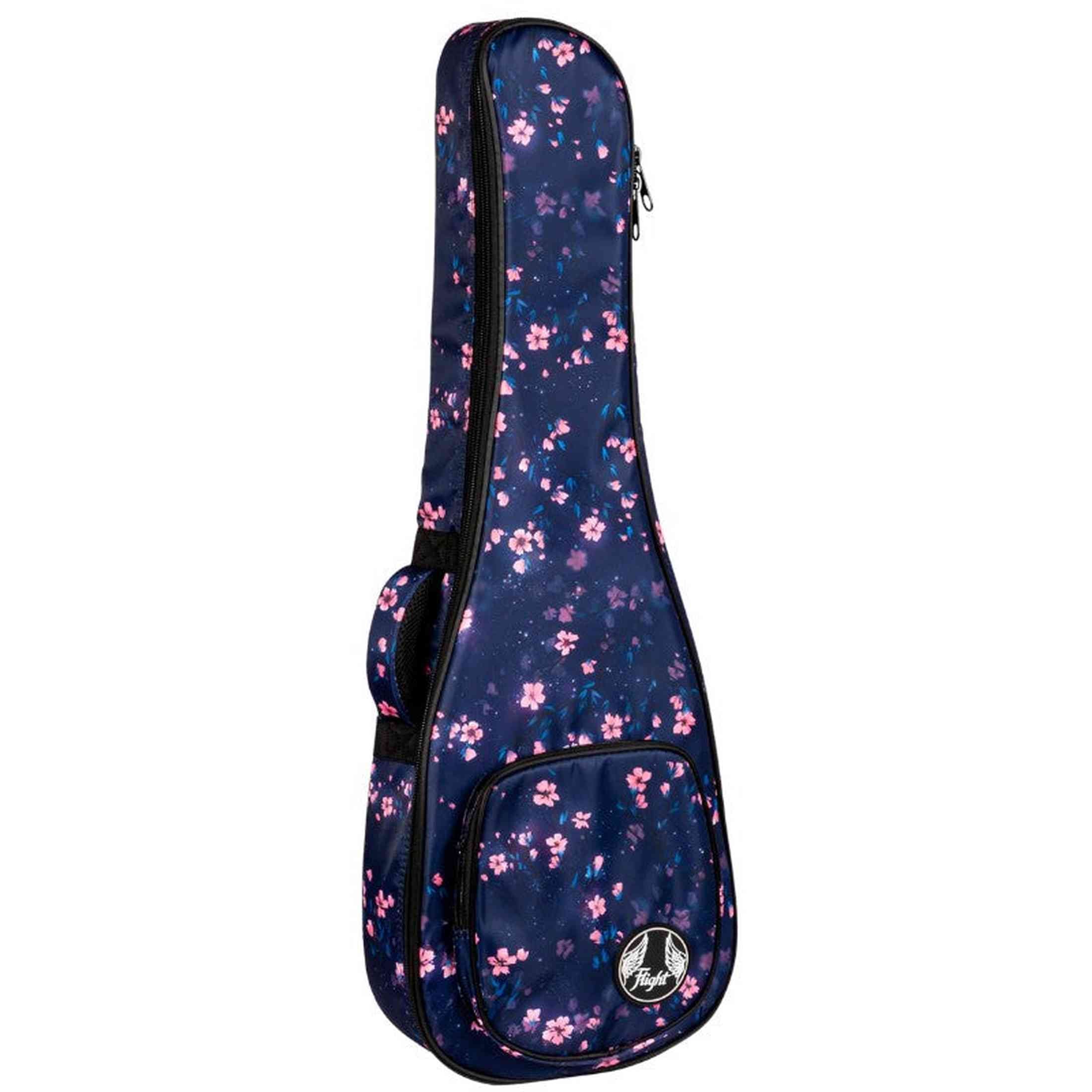 Flight FUB-T-SAKURA Gevoerde Gigbag voor Tenor Ukulele met Sakura Design en Accessoirevak