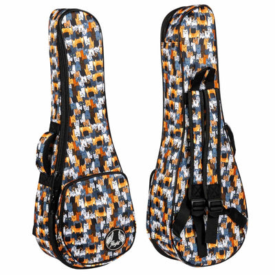 Flight FUB-S-CATS Gevoerde Gigbag voor Soprano Ukulele met Cats Design en Accessoirevak