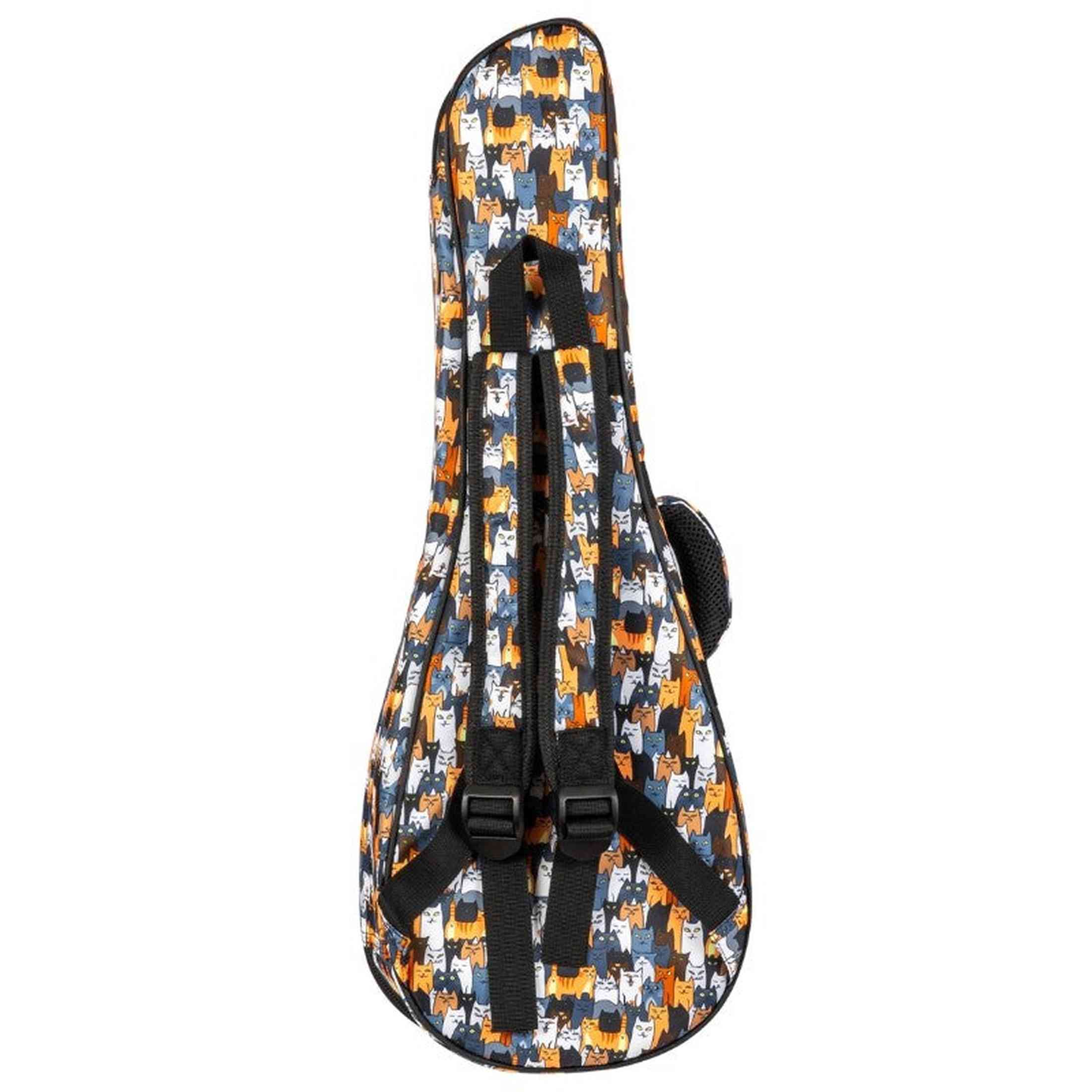 Flight FUB-C-CATS Gevoerde Gigbag voor Concert Ukulele met Cats Design en Accessoirevak