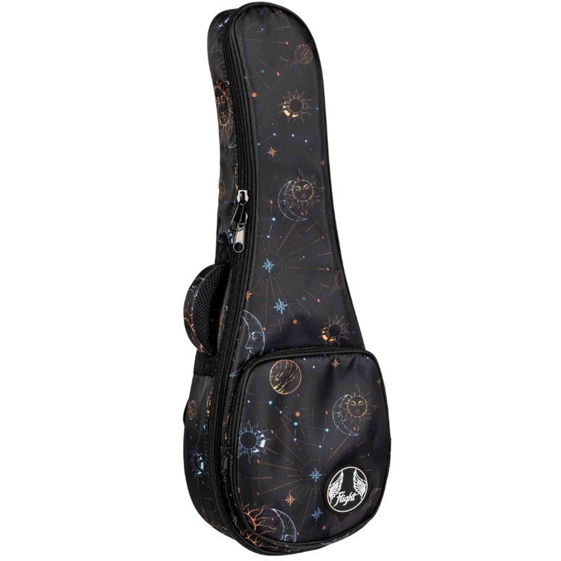 Flight FUB-S-GALAXY Gevoerde Gigbag voor Soprano Ukulele met Galaxy Design en Accessoirevak