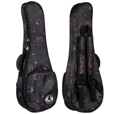 Flight FUB-S-GALAXY Gevoerde Gigbag voor Soprano Ukulele met Galaxy Design en Accessoirevak