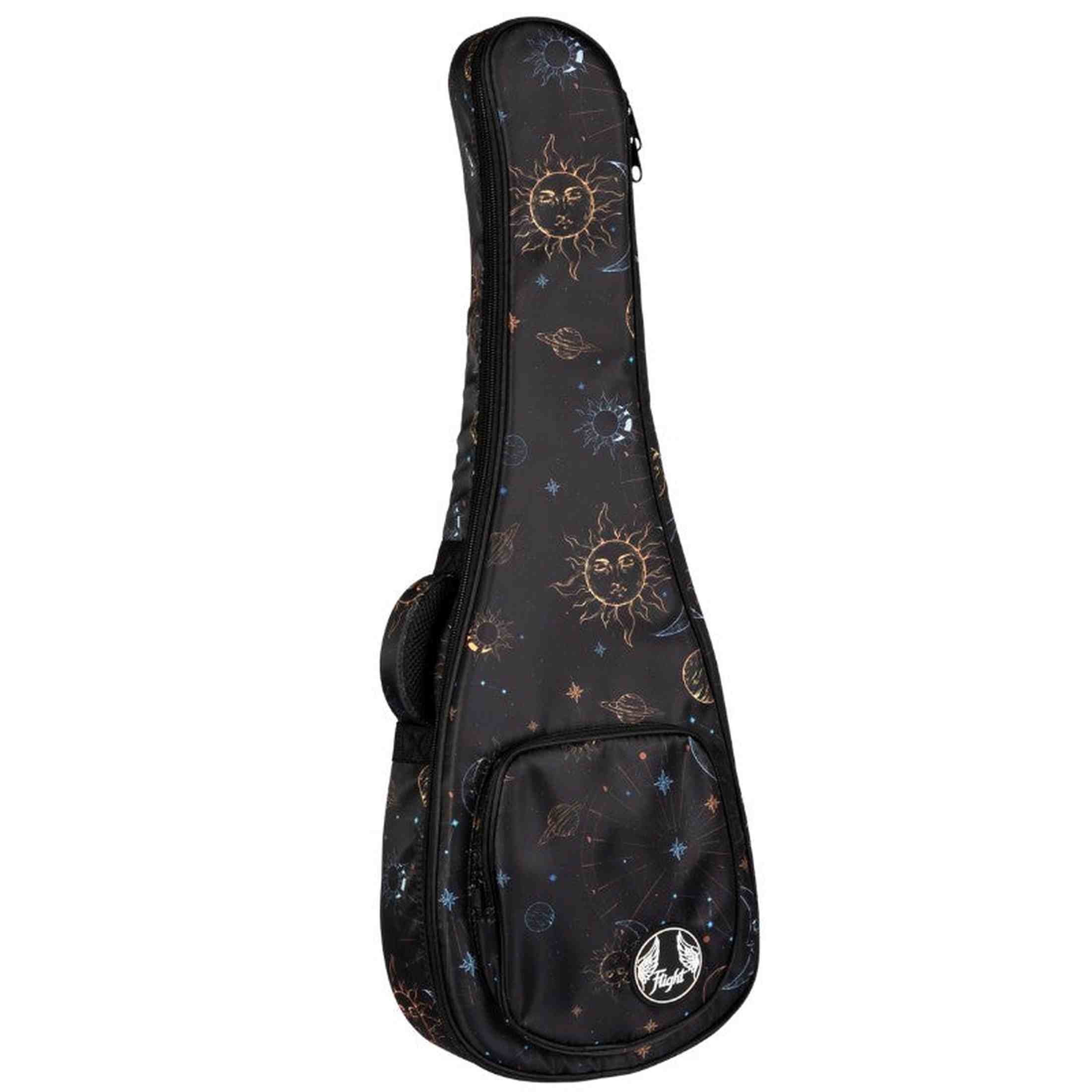 Flight FUB-B-GALAXY Gevoerde Gigbag voor Baritone Ukulele met Galaxy Design en Accessoirevak