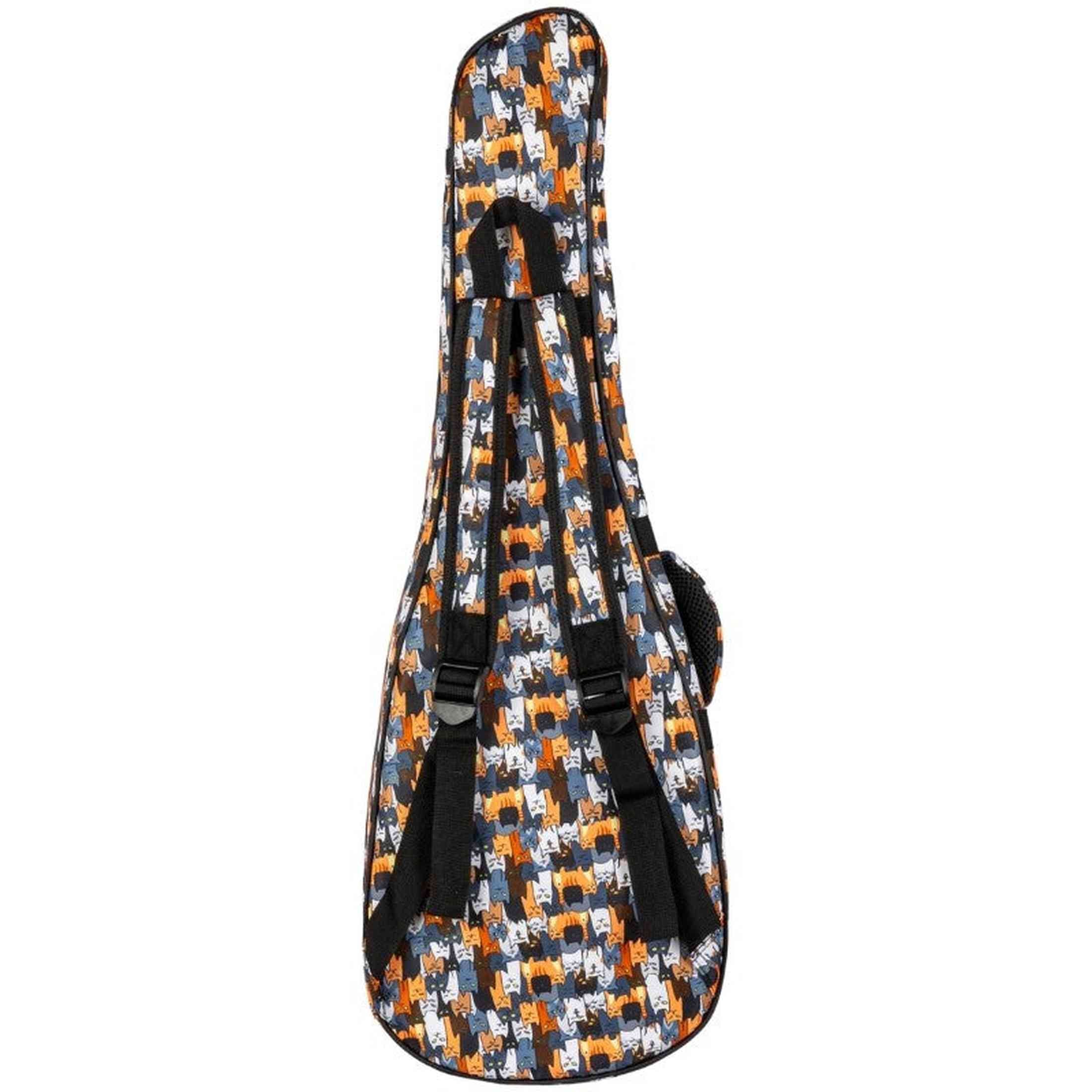 Flight FUB-B-CATS Gevoerde Gigbag voor Baritone Ukulele met Cats Design en Accessoirevak