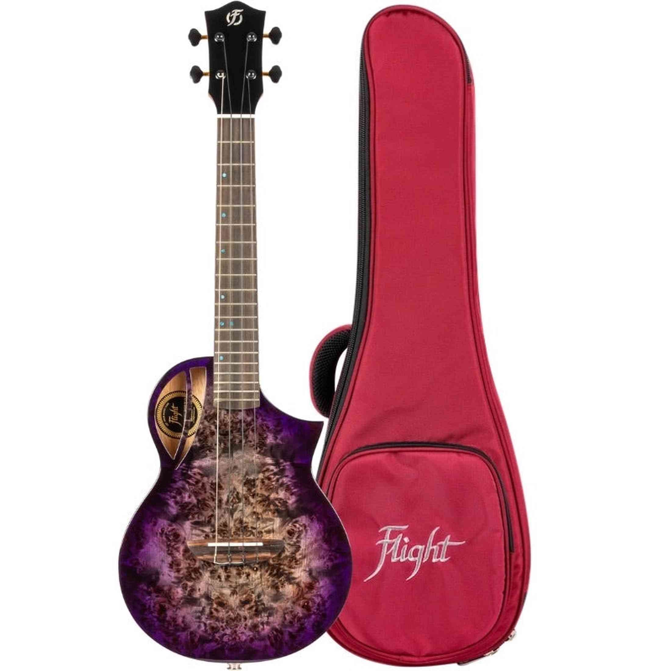 Flight Aviator Galaxy Tenor PP CE All Solid Poplar/Mango Cosmic Purple Elektro Akoestische Ukulele