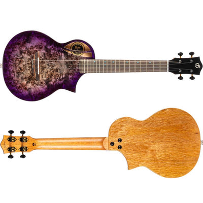 Flight Aviator Galaxy Tenor PP CE All Solid Poplar/Mango Cosmic Purple Elektro Akoestische Ukulele