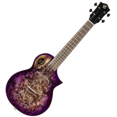 Flight Aviator Galaxy Tenor PP CE All Solid Poplar/Mango Cosmic Purple Elektro Akoestische Ukulele