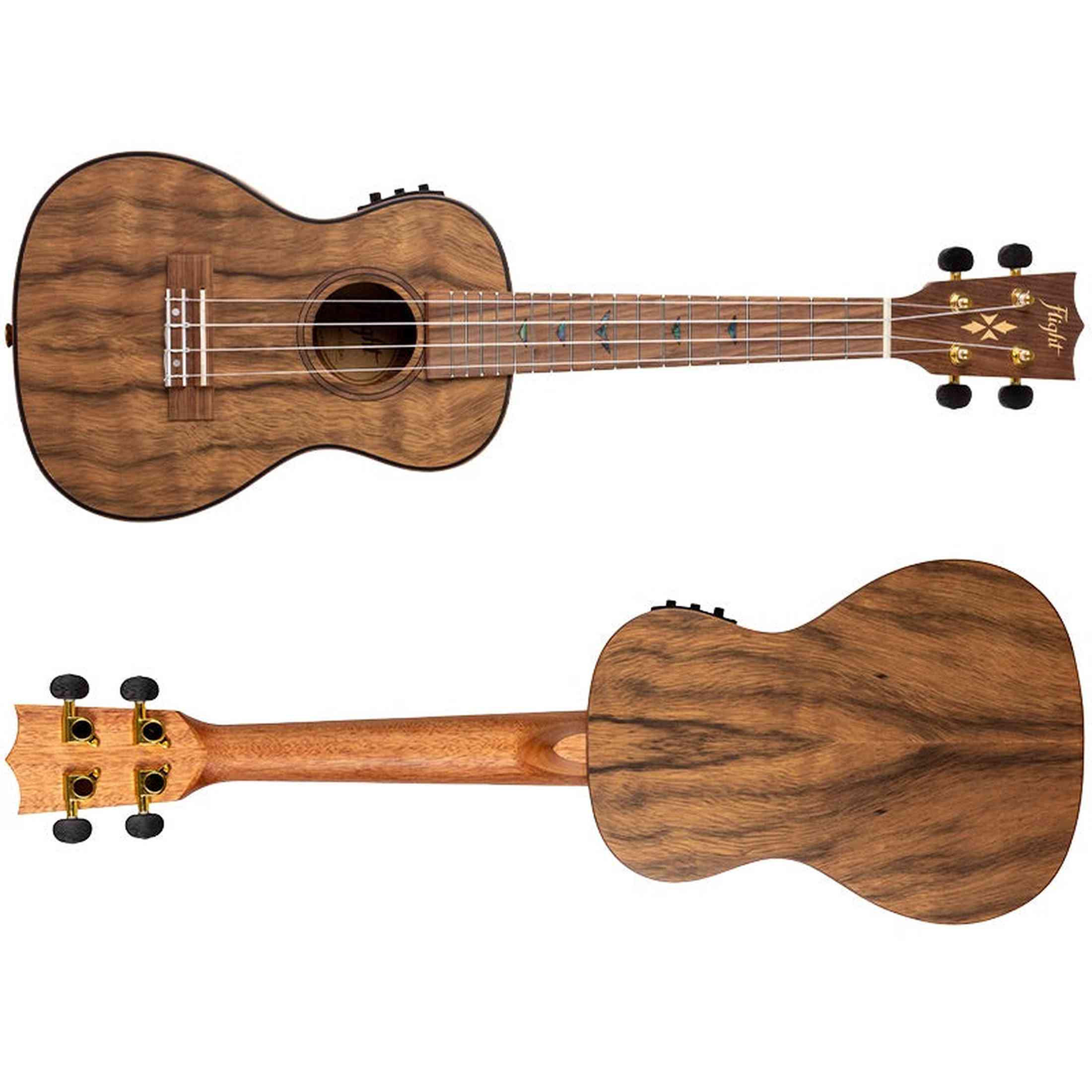 Flight DUC430 EQ DAO Elektrisch-Akoestische Concert Ukulele met Dao Body, Pickup en Aquila Super Nylgut Snaren