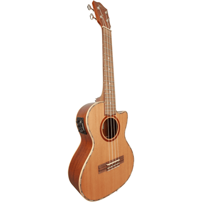 LANIKAI LKUCDSTCET Tenorukelele, Cedar Solid Top Serie, Voorversterker, Tas