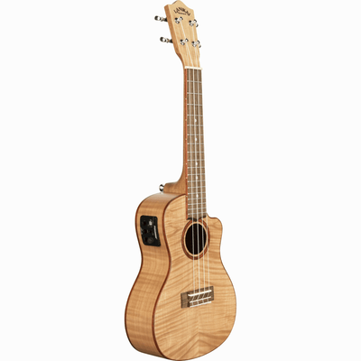 LANIKAI LKUFM-CEC Concertukelele, Flame Maple-serie, cutaway, voorversterker, ta