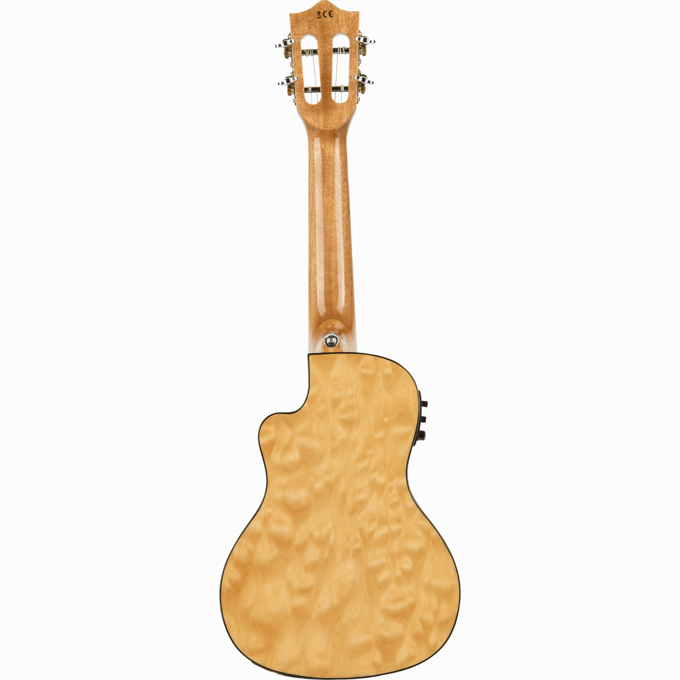 LANIKAI LKUQM-NACEC Concertukelele, Quilted Maple-serie,natuur,cutaway,voorverster