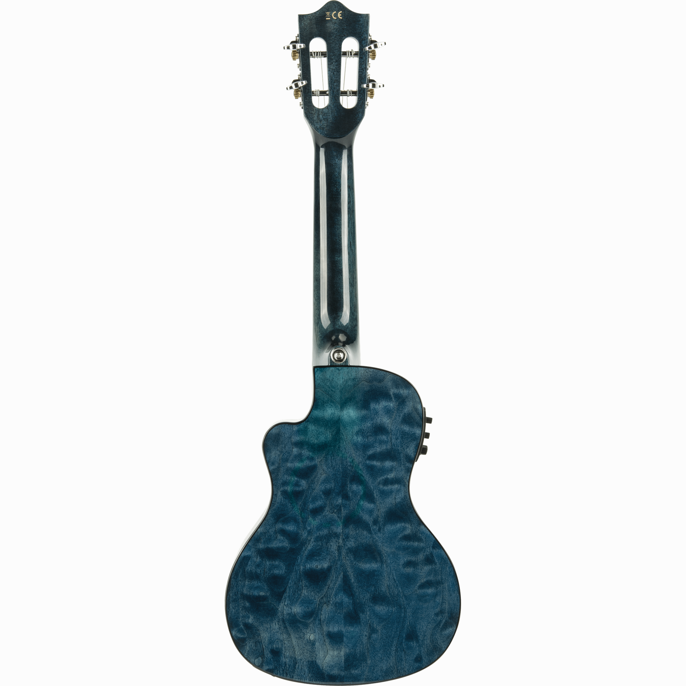 LANIKAI LKUQMBLCEC Concertukelele, Quilted Maple Serie, Blue Stain,Voorversterker