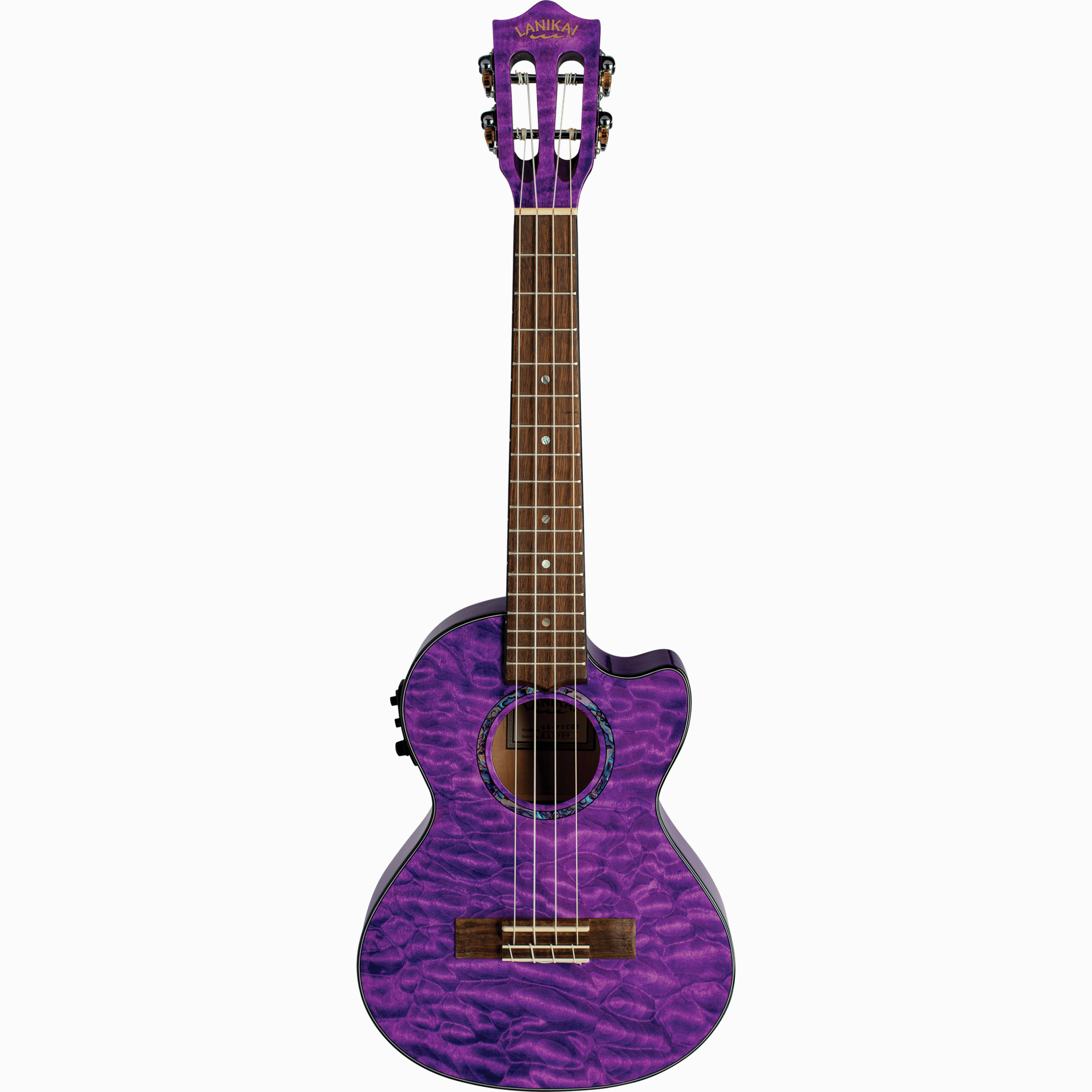 LANIKAI LKUQMPUCET Tenorukelele, Quilted Maple Serie, Purple Stain, Voorversterk