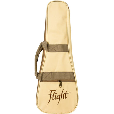 Flight UBS-1 Soprano Ukulele Gigbag Ongevoerd Beige met Accessoirevak