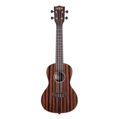 Kala Ebony concert ukulele – Gestreept ebben, maple binding, met gigbag