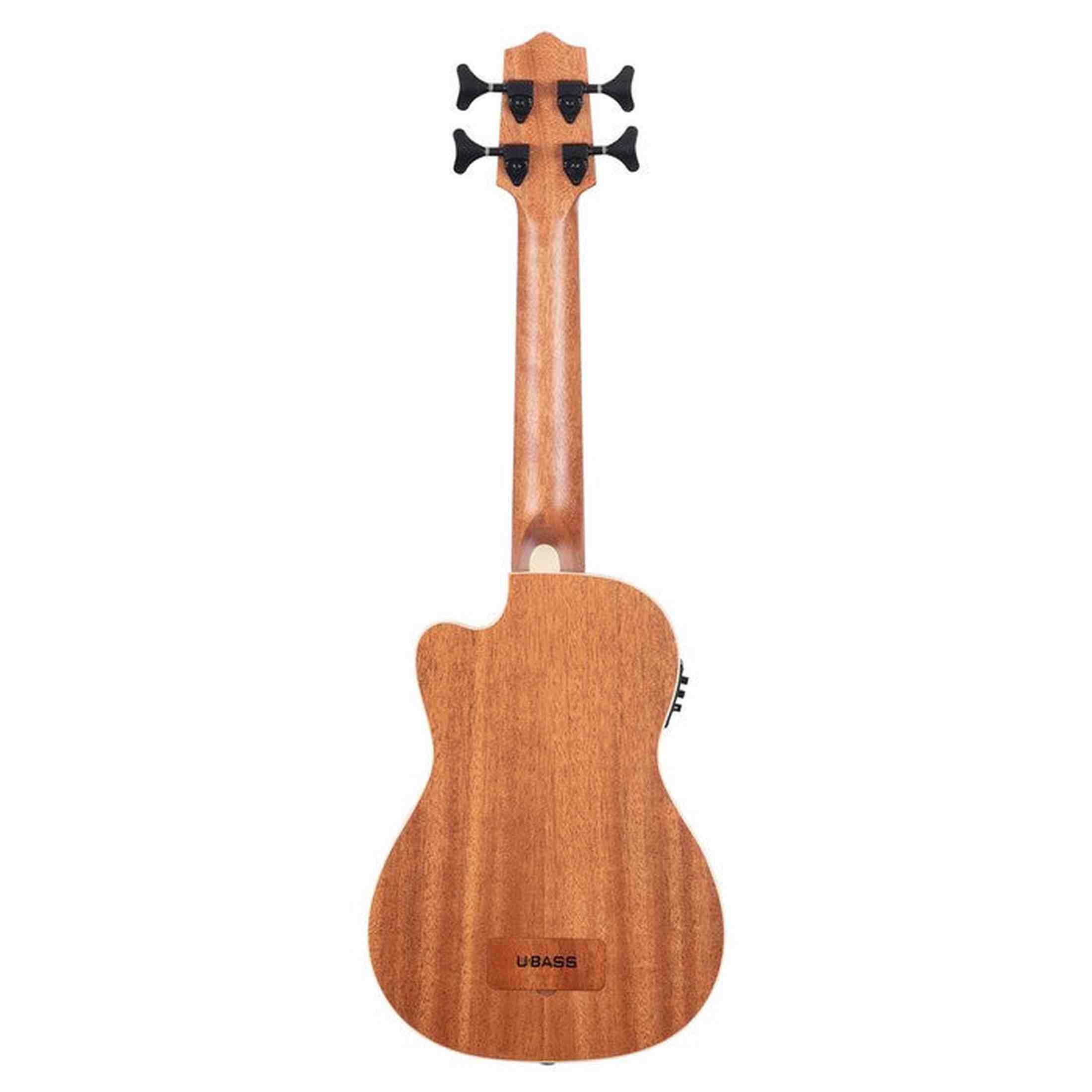 Kala Journeyman U•BASS® bas ukulele – Mahonie, F-Holes, Elektrisch-Akoestisch met EQ en Gigbag