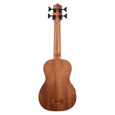 Kala Striped Ebony U•BASS® bas ukulele – Gestreept Ebben, Fishman EQ, Hipshot Tuners en Gigbag